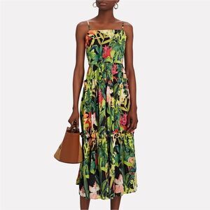 CARA CARA FLORAL PRINT MAXI DRESS WITH OPEN BACK